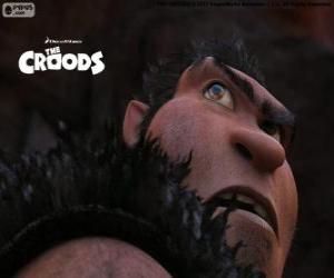 yapboz Grug, bir mağara adamı ve Patrik Croods ailesinin